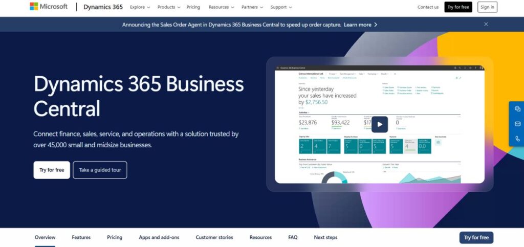 Microsoft Dynamics 365 Business Central-ERP Software