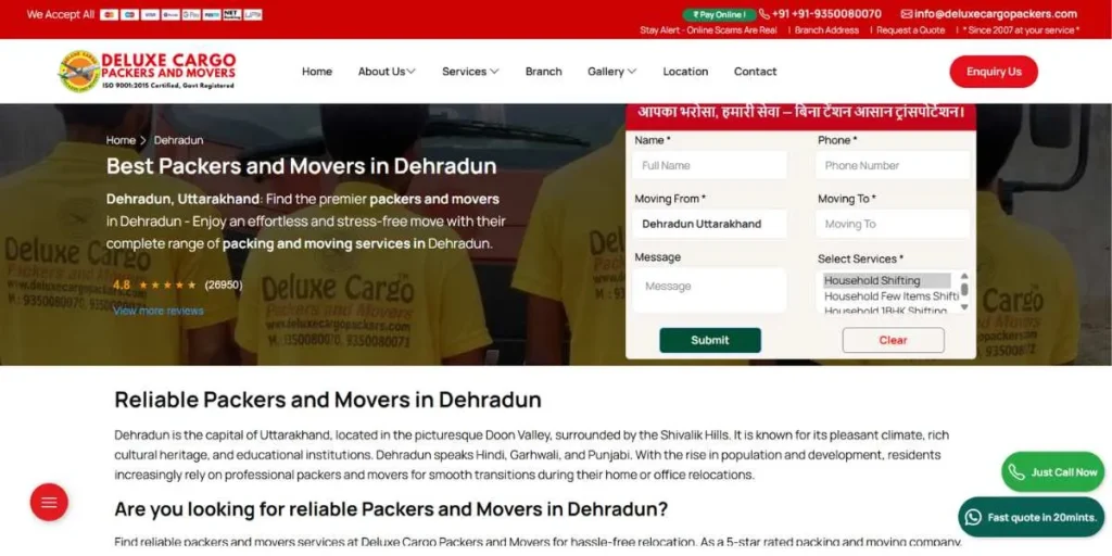 Packers and Movers in Dehradun