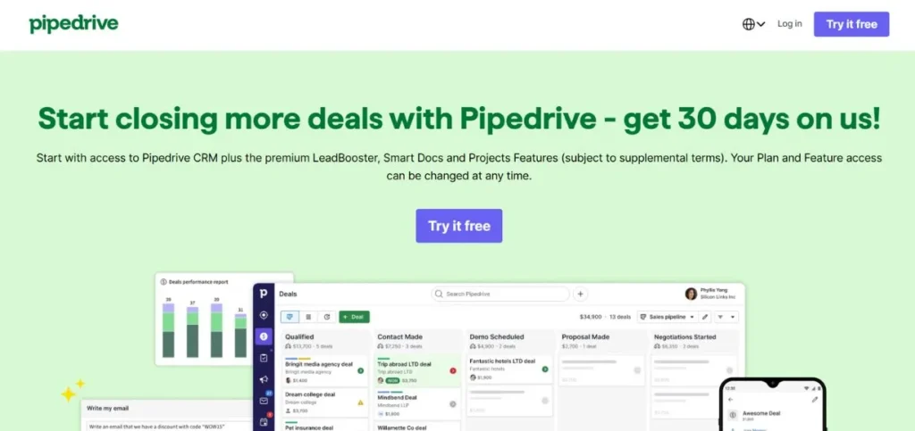 Pipedrive-CRM Software With Texting