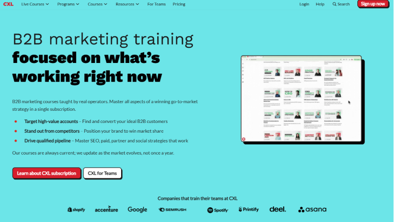 CXL Agency - A/B Testing Agencies