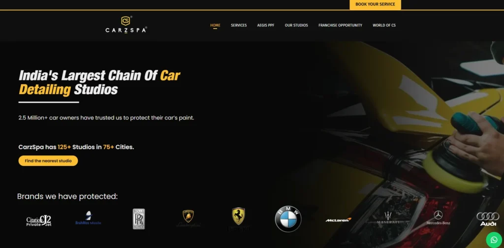 CarzSpa-Automotive Franchise To Consider in India
