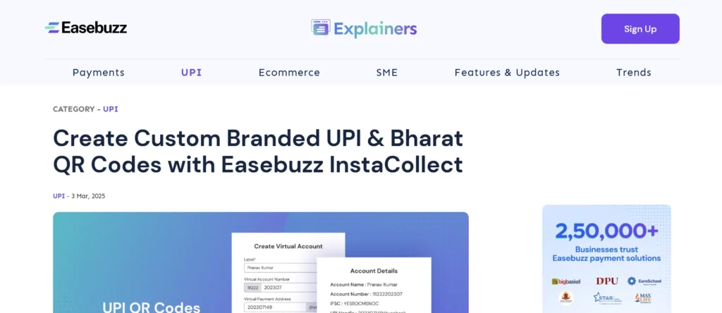 Easebuzz UPI QR Code Generator
