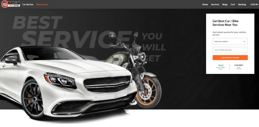 Pikpart Smart Garage (4 Wheeler)-Automotive Franchise To Consider in India