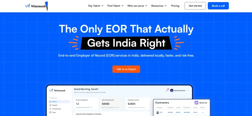 EOR Solution in India - Wisemonk