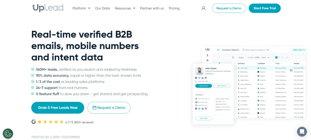 Lead Finder Platform - UpLead