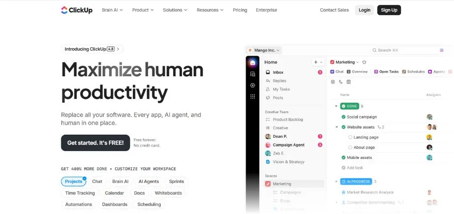 ClickUp - Asana Alternatives