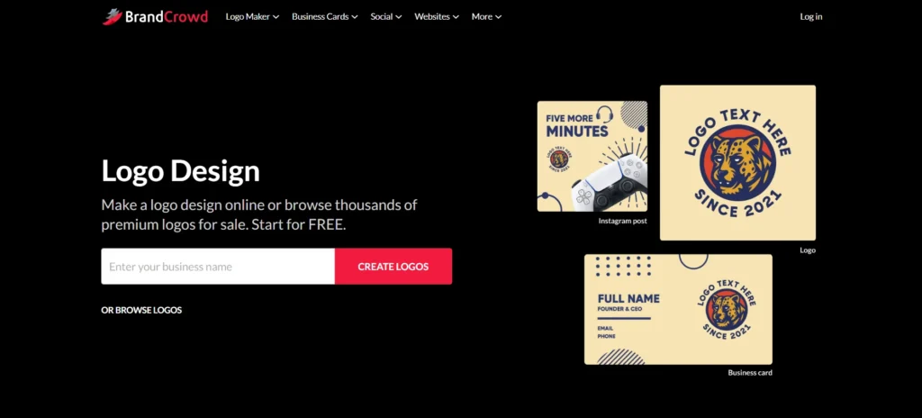 AI-Powered Logo Tool - BrandCrowd