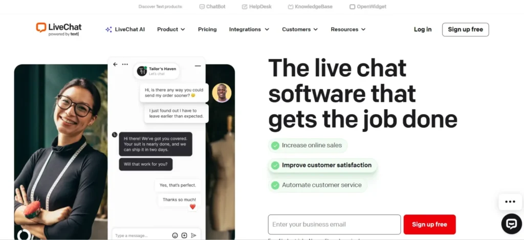 Chatbot for Shopify - LiveChat