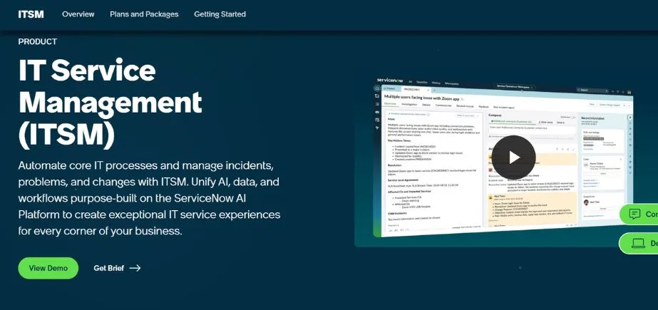 ServiceNow ITSM - Employee Management Tools
