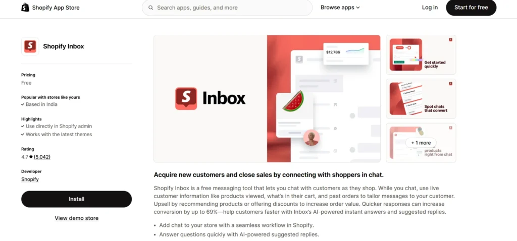 Chatbot for Shopify - Shopify Inbox