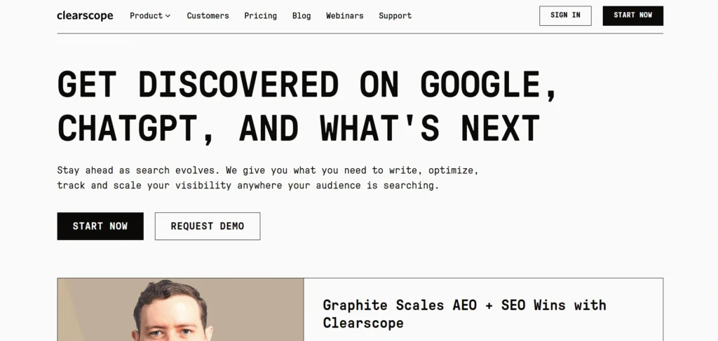 web optimization software solution - Clearscope