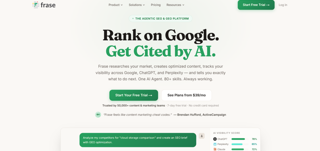 web optimization software solution - Frase