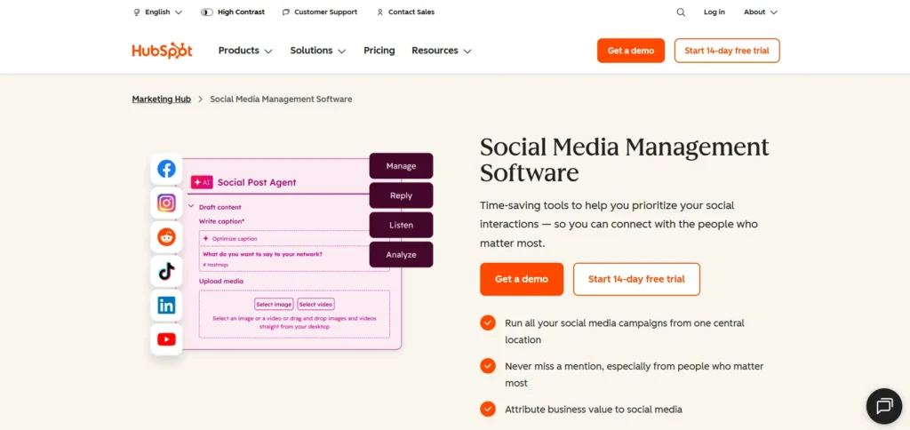 Social Media Monitoring Software - HubSpot Social Media Tools
