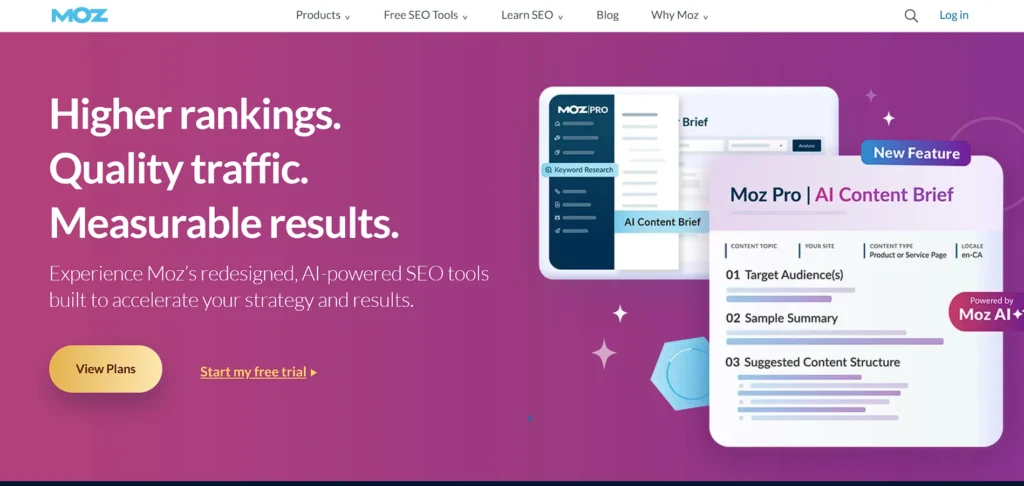 web optimization software solution - Moz Pro