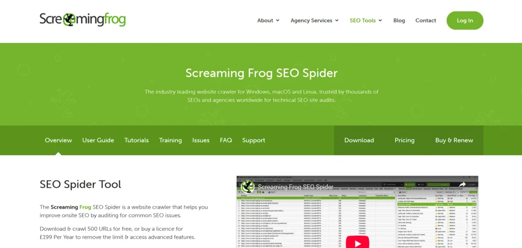 web optimization software solution - Screaming Frog SEO Spider