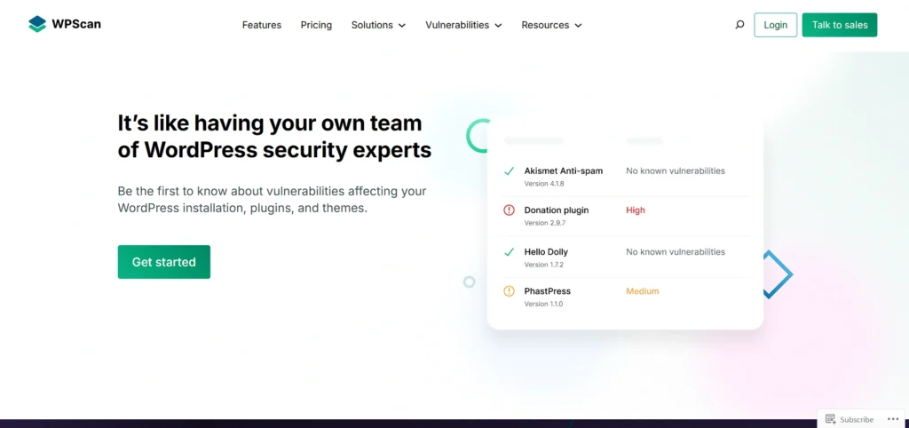 Website Vulnerability Scanner - WPScan
