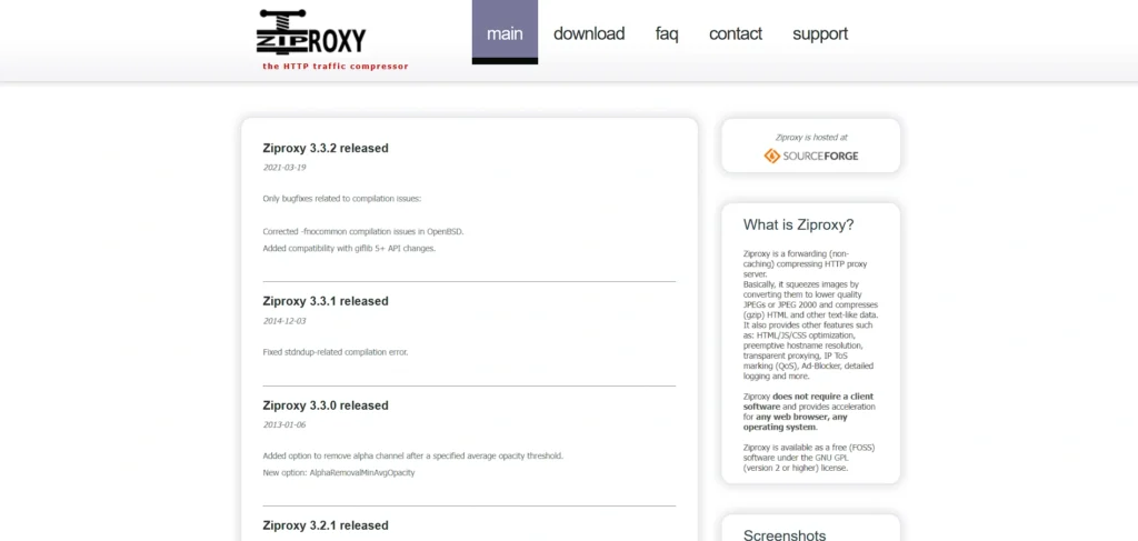 web optimization software solution - Ziproxy