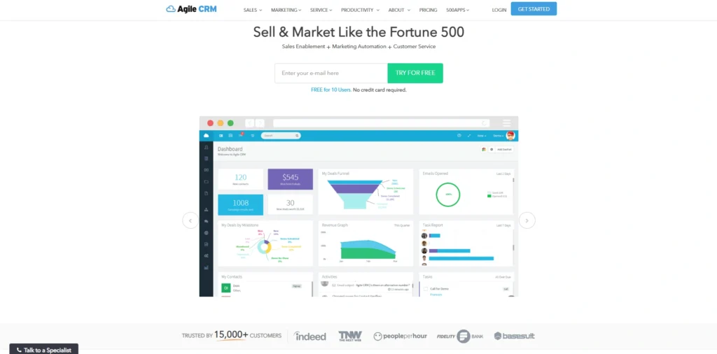 CRM Software for Startups - Agile CRM