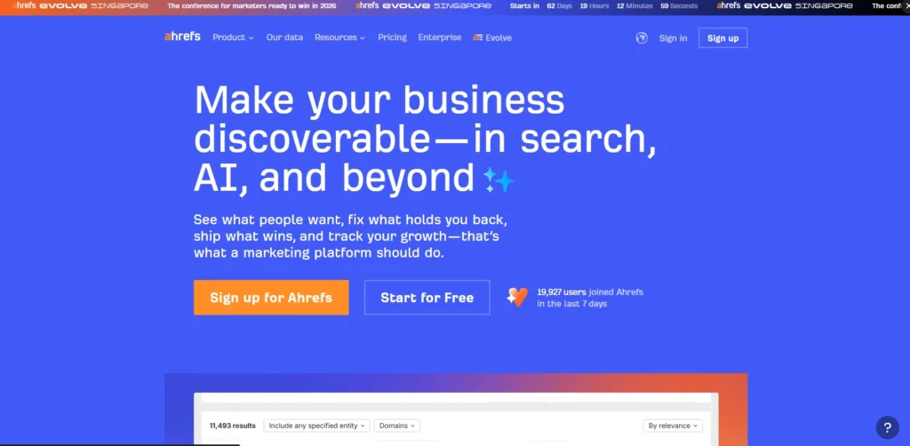 SEO Tools For Bloggers-Ahrefs