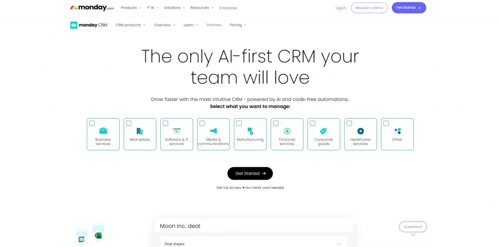 CRM Software for Startups -Monday Sales CRM