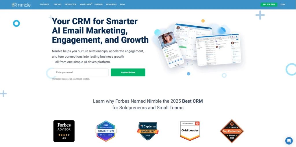 CRM Software for Startups - Nimble