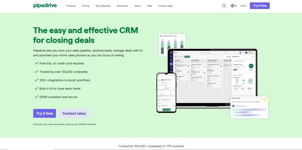 CRM Software for Startups - Pipedrive