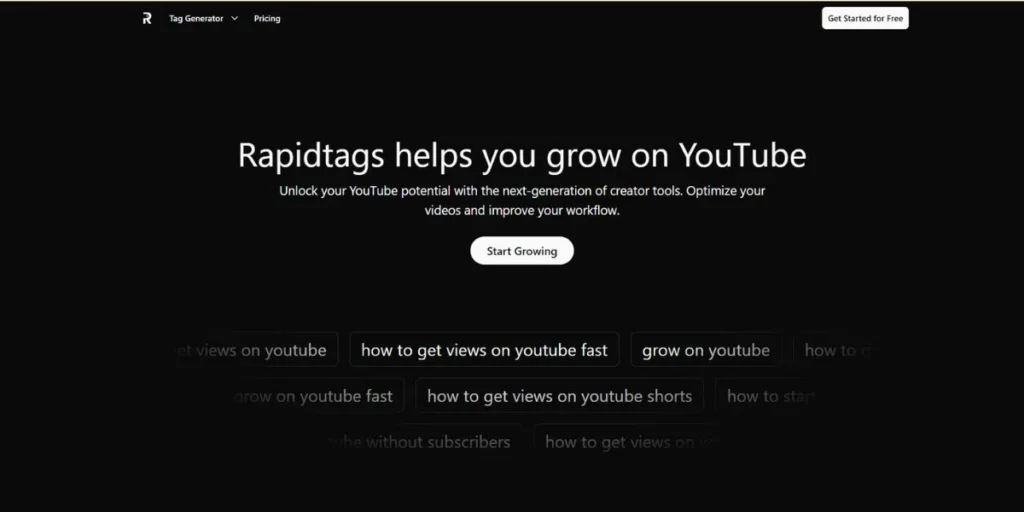 RapidTags - YouTube SEO Tools