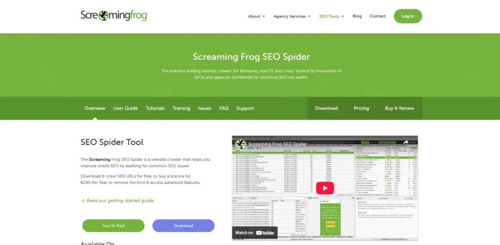 SEO Tools For Bloggers-Screaming Frog SEO Spider