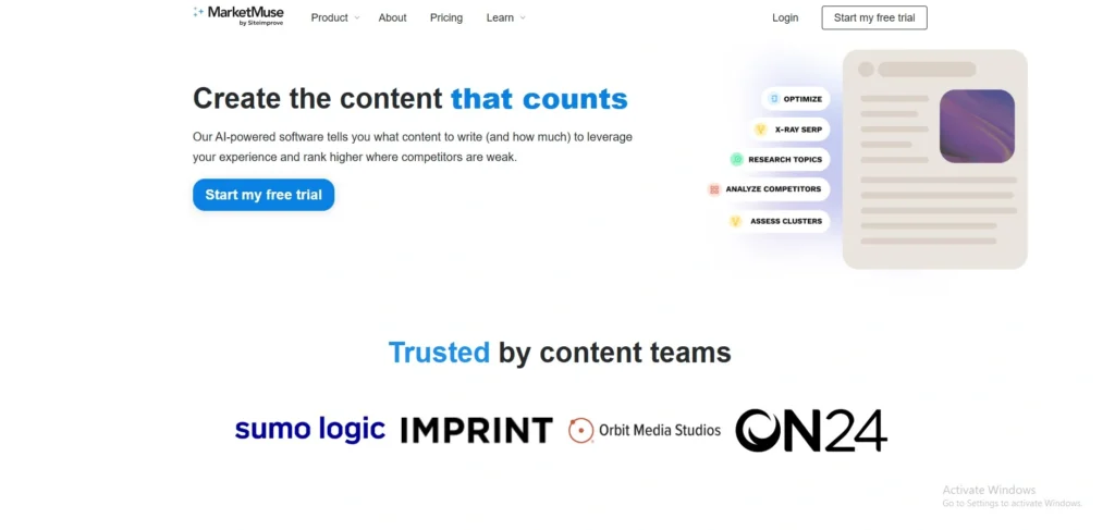 Content Optimization Tools-MarketMuse