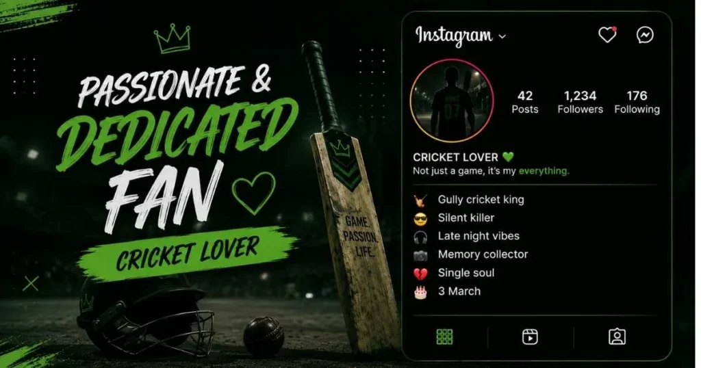 Instagram Bio for Cricket Lovers