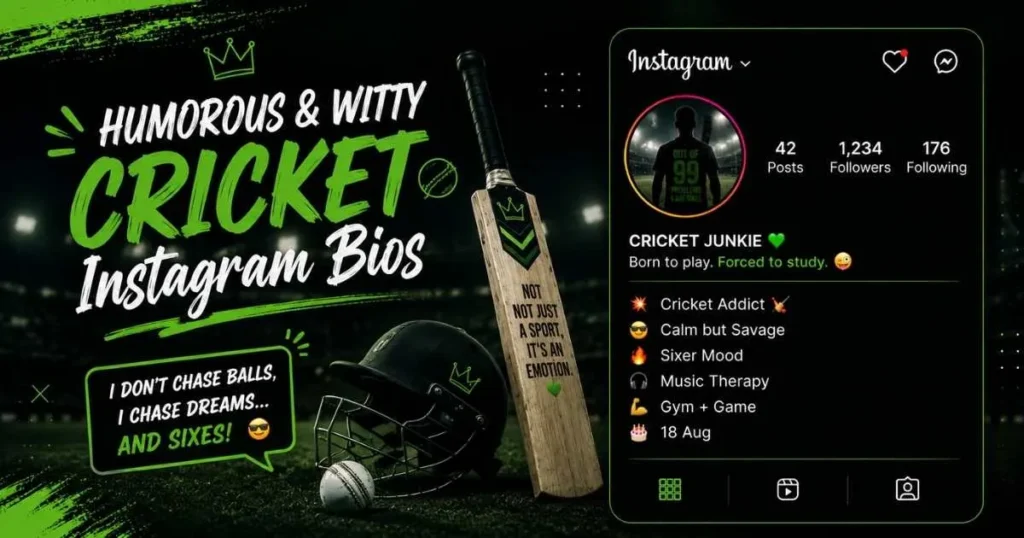 Instagram Bio for Cricket Lovers