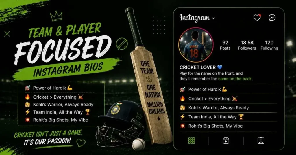 Instagram Bio for Cricket Lovers