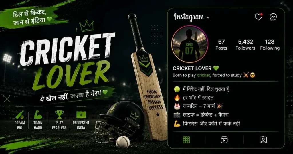 Instagram Bio for Cricket Lovers