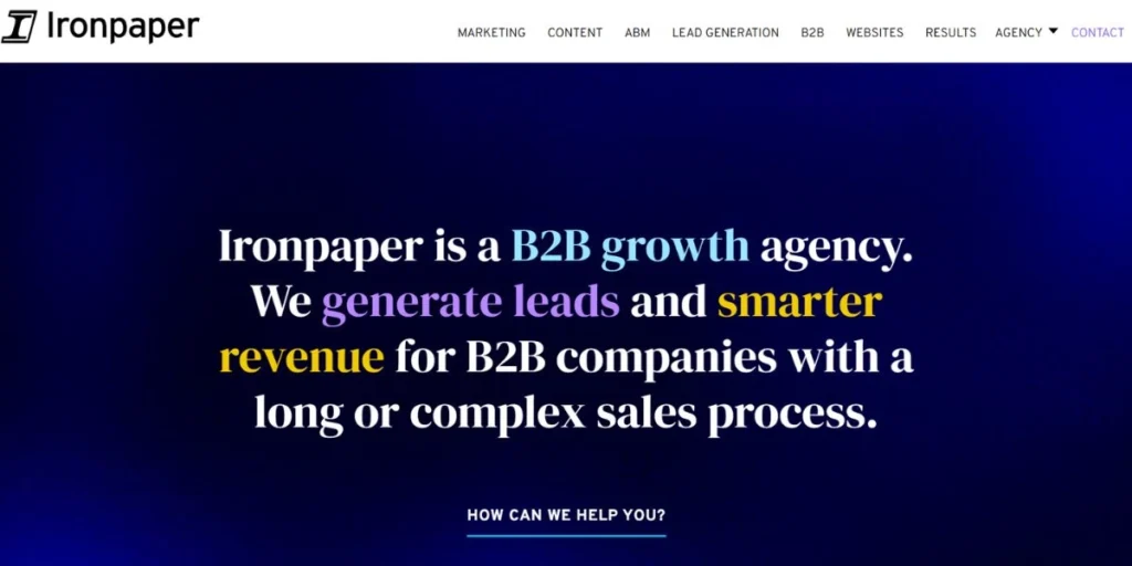 Ironpaper - Digital Marketing Agencies for SaaS Companies