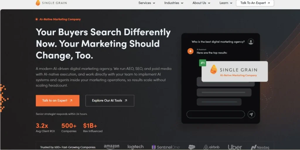 Single Grain - Digital Marketing Agencies for SaaS Companies