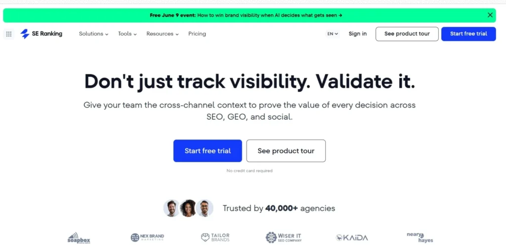 AI Visibility Monitoring Tools - SE Ranking