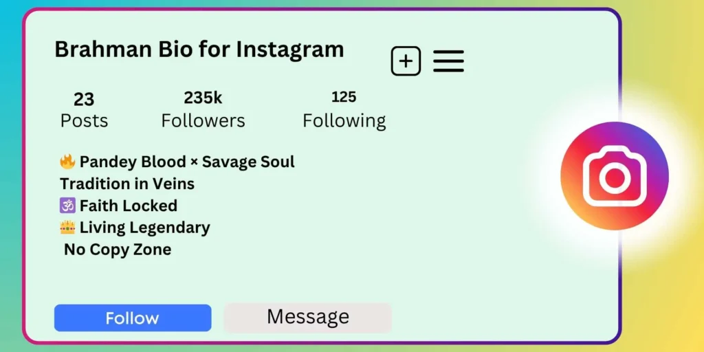 Brahman Bio for Instagram