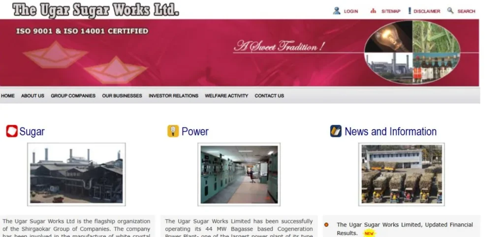 Ethanol Manufacturing Companies in India - Ugar Sugar Works Limited