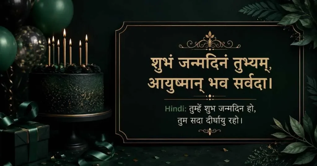 200+ Birthday Wishes in Sanskrit with Hindi & English Meaning (2026) – Shlokas, Quotes & Blessings Birthday Wishes in Sanskrit