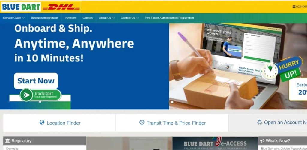 Logistics Companies in India - Blue Dart Express