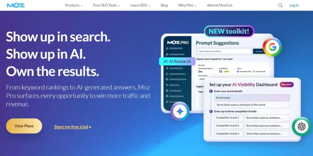 Moz Pro - Backlink Audit Tools