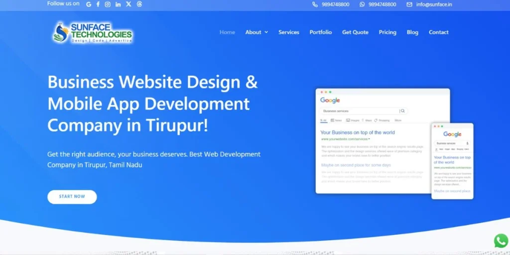 Top 15 IT Companies in Tirupur (2026): Best Software, Web & Digital Marketing Firms Sunface Technologies - IT Companies in Tirupur