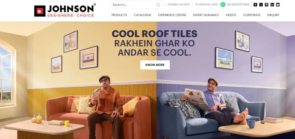 Tiles Companies in India - Johnson Tiles (H & R Johnson)