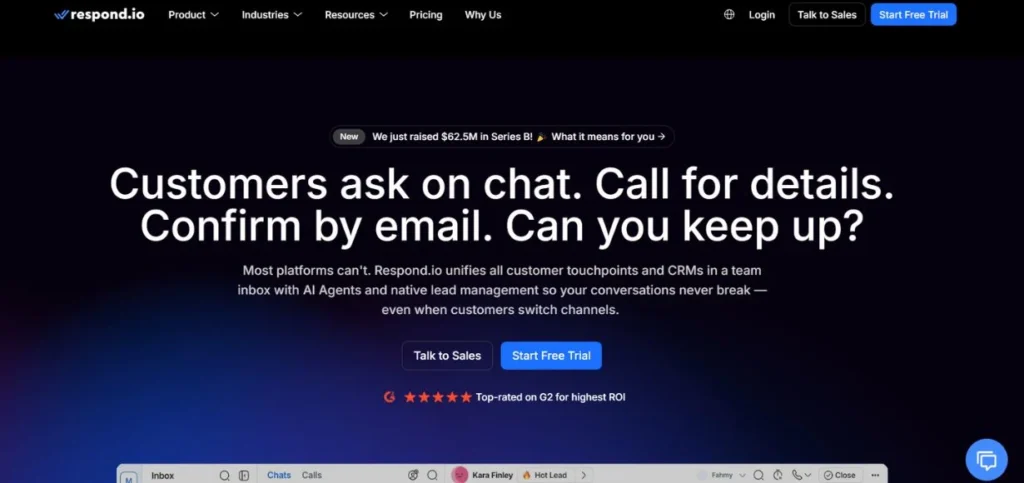 WhatsApp Chatbot Tools - Respond.io