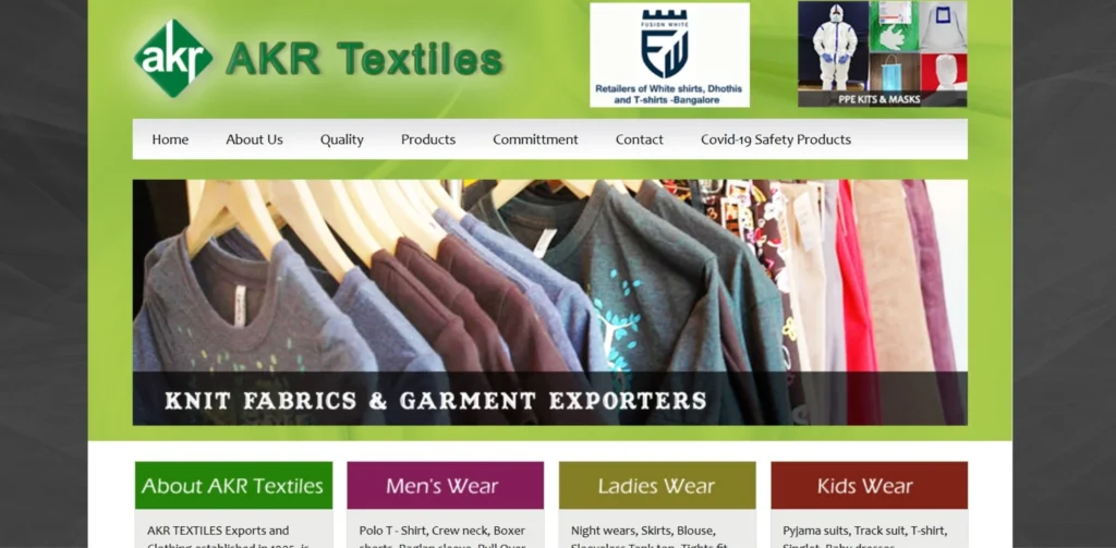 Manufacturing Companies in Tirupur - AKR Textiles Export and Clothing