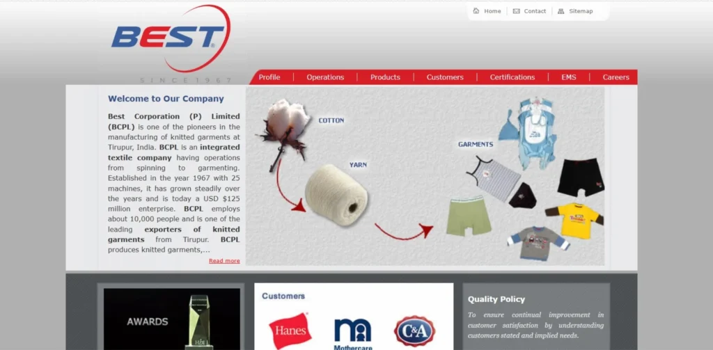 Manufacturing Companies in Tirupur - Best Corporation Private Limited