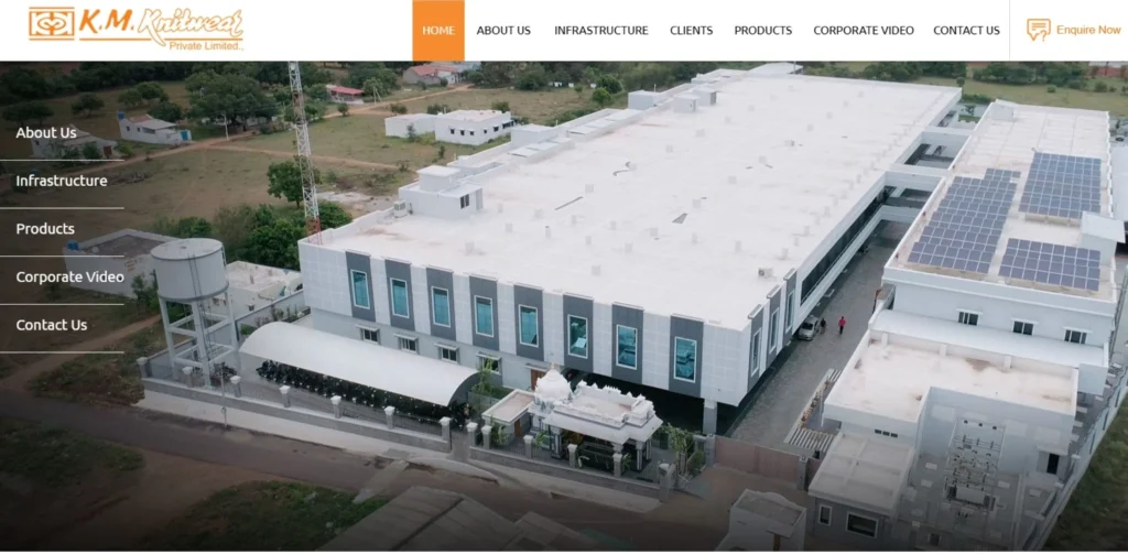 Manufacturing Companies in Tirupur - K M Knitwear Private Limited